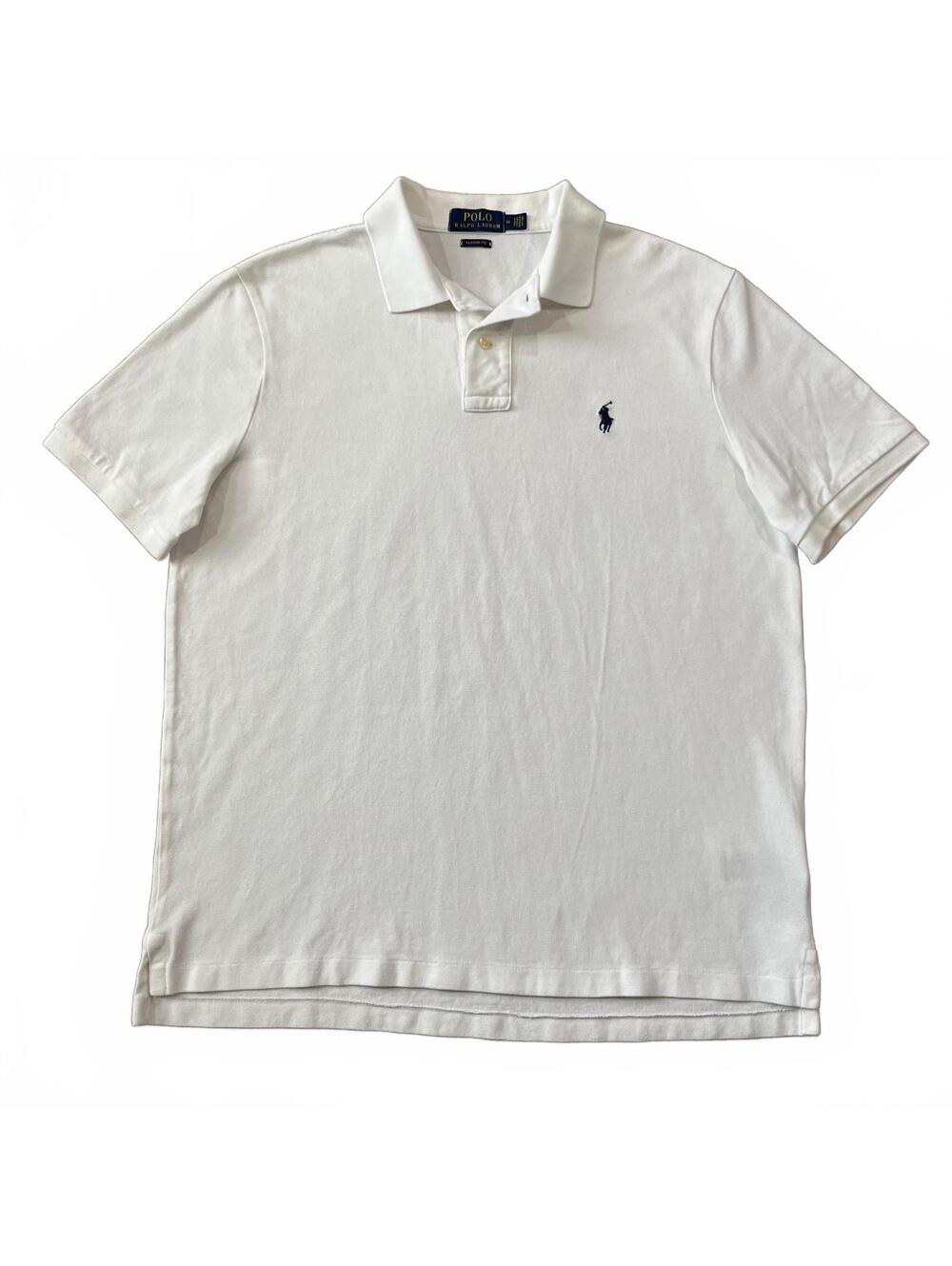 Polo Ralph Lauren Mens Mesh Polo Shirt White Classic Fit Size Medium